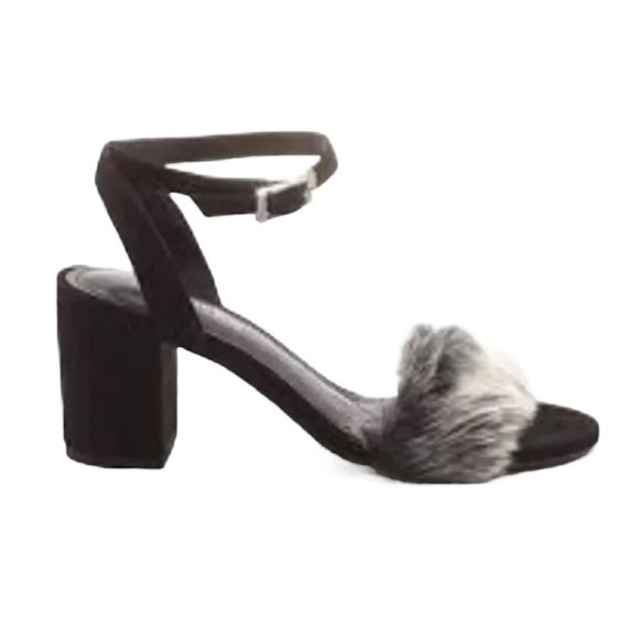Charles By Charles David Shoes - NWOB Charles by Charles David “Kandy” Faux Fur Block Heel Strap Sandal Size 7.5